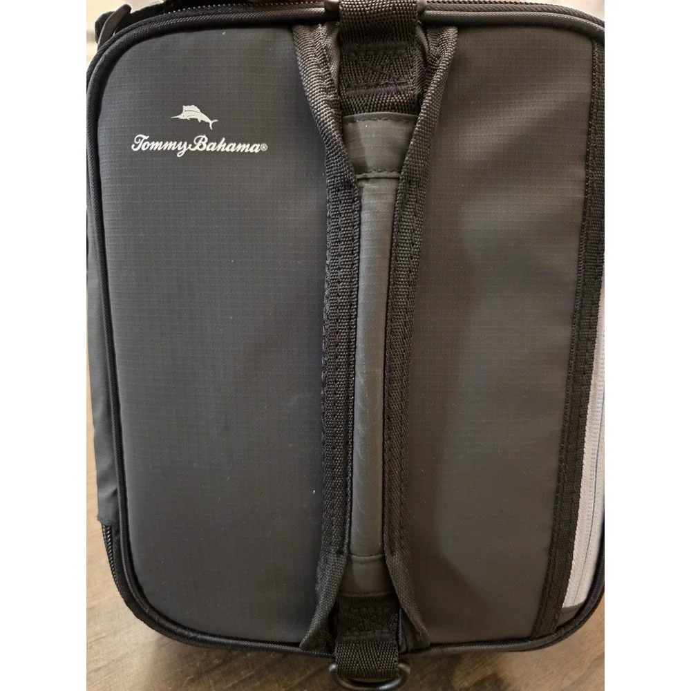 Tommy Bahama Fridge Cold Lunch Pack Expandable Insulated Bag 2 Ice Walls Black